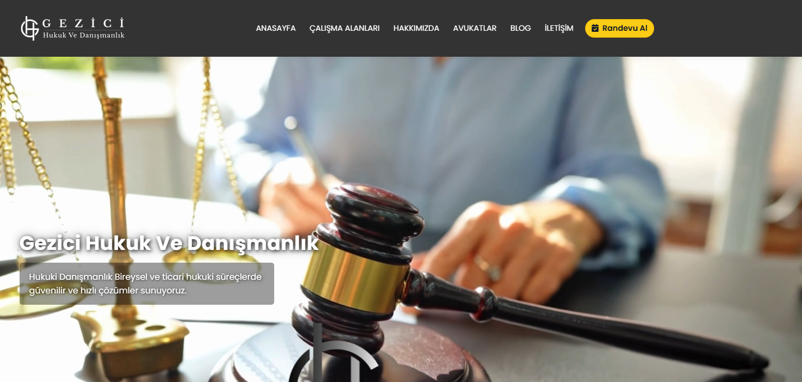 Hukuk Bürosu Web Sitesi – Kurumsal, Güvenilir ve SEO Uyumlu Tasarım