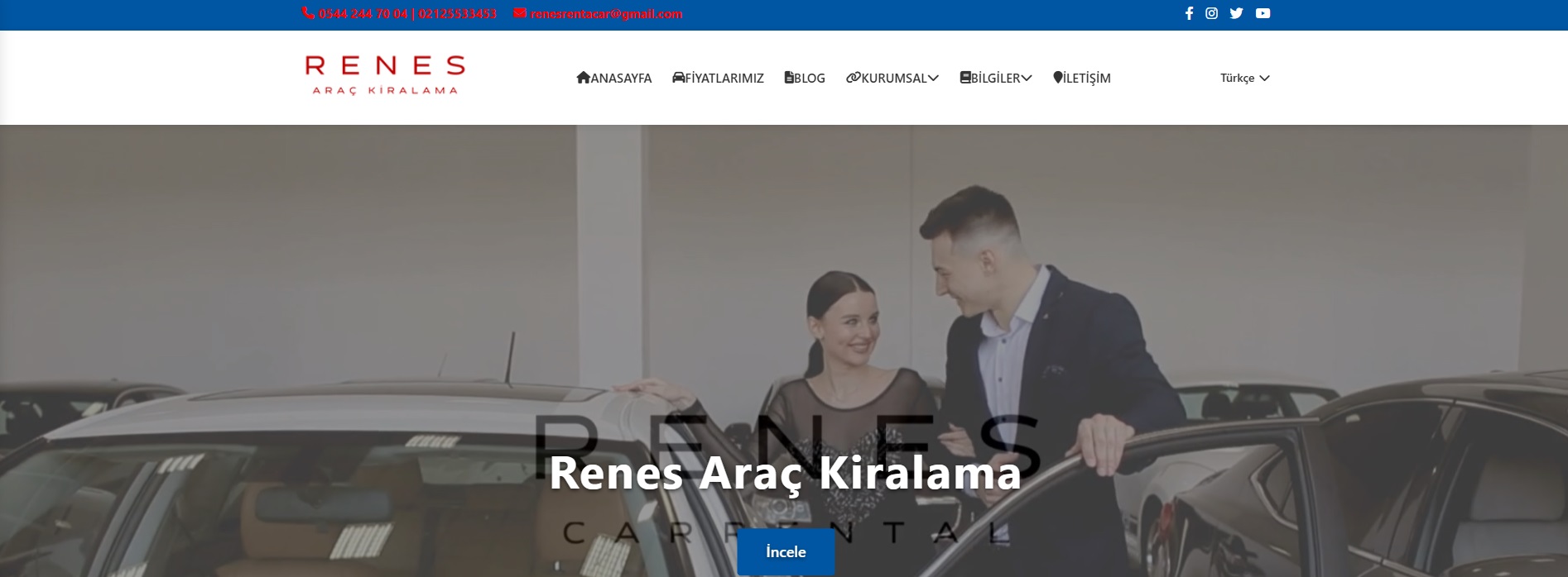 Rent car web sitesi